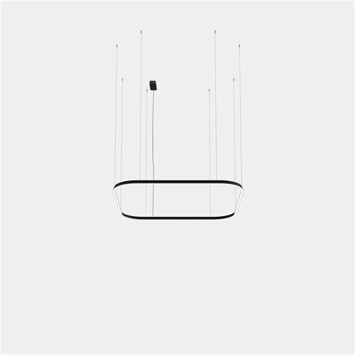 Lámpara Colgante Geometric Square Surface 1600x1600mm LED 125 Blanco neutro - 4000K ON-OFF Negro 8399lm Leds C4 QS4X-00X9AZOS05