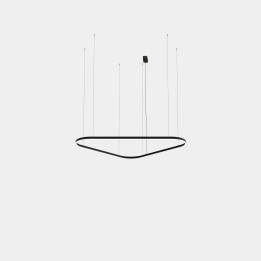 Lámpara Colgante Geometric Triangular Surface 1600mm LED 110 Blanco neutro - 4000K ON-OFF Negro 7336lm Leds C4 TS4X-00X9AZOS05