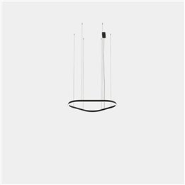 Lámpara Colgante Geometric Triangular Surface 1000mm LED 68 Blanco cálido - 2700K ON-OFF Negro 3762lm Leds C4 TS4Z-00V9AZOS05