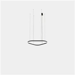Lámpara Colgante Geometric Triangular Surface 1000mm LED 68 Blanco cálido - 3000K ON-OFF Negro 4089lm Leds C4 TS4Z-00W9AZOS05