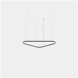 Lámpara Colgante Geometric Triangular Mini Double LED 220 Blanco neutro - 4000K ON-OFF Negro 14672lm Leds C4 TS6S-00X9AZOS05