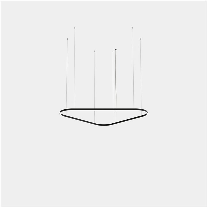 Lámpara Colgante Geometric Triangular Mini 1600mm LED 110 Blanco cálido - 2700K ON-OFF Oro 6250lm Leds C4 TS6X-00V9AZOSEF