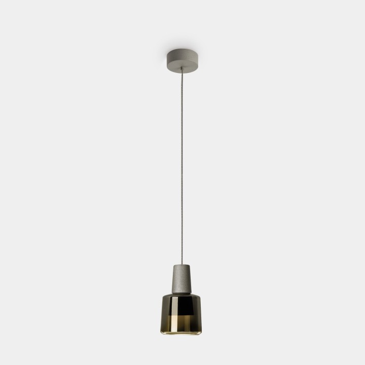 Lámpara Colgante Khoi Surfaced LED 21.4W 2700K-4000K ON-OFF Gris cemento 563lm Leds C4 00-A288-CS-12