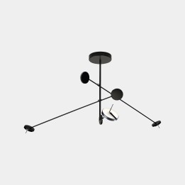 Lámpara Colgante Invisible Triplex LED 28.5W SW 2700-3000K PHASE CUT Negro 1677lm Leds C4 00-A364-05-05