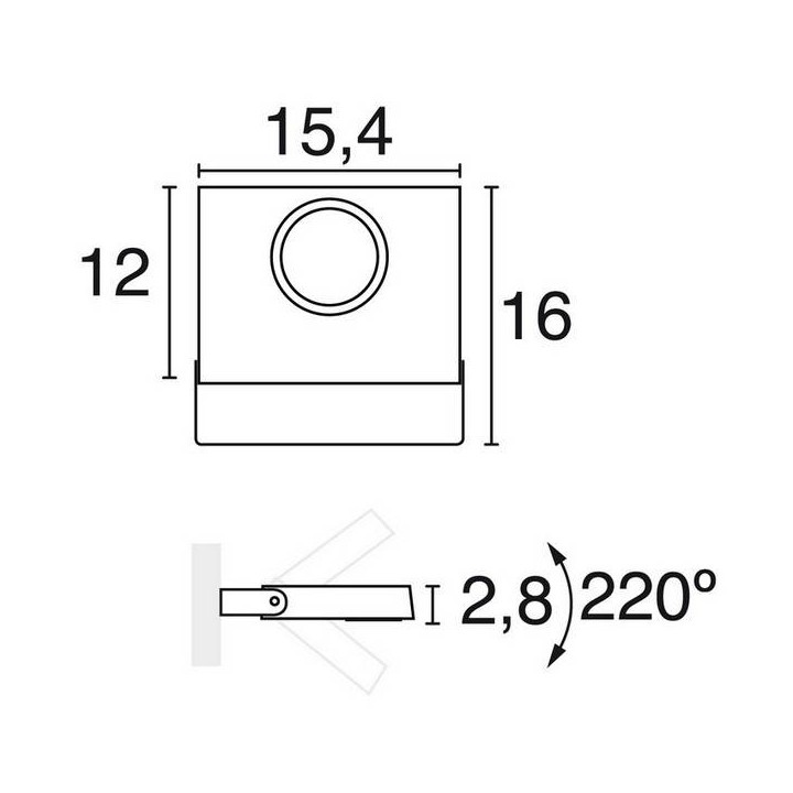 Proyector de Exterior LISBOA IP66 LED 12W 1700lm 3K Negro