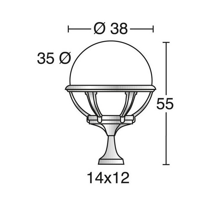Baliza para Exterior ROUND IP44 E27 Antracita