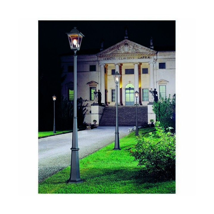 Columna para Farolas 1L. QUADRA IP44 E27 Antracita