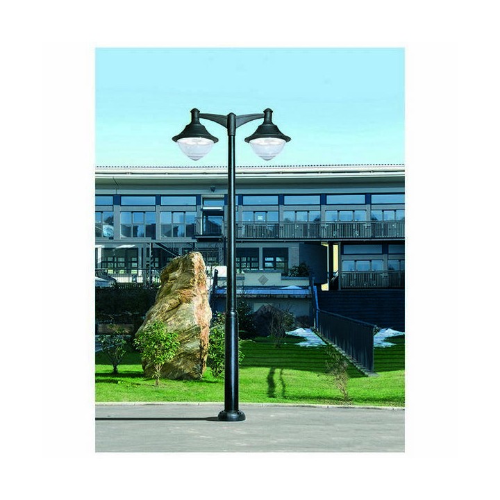 Cabezal para Farolas 2L. GUNTHER Ø48 IP65 GX53 Negro