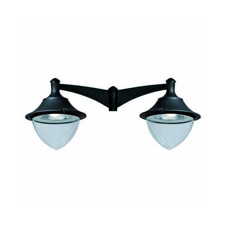 Cabezal para Farolas GUNTHER Ø60 IP65 E27 2x70W Negro