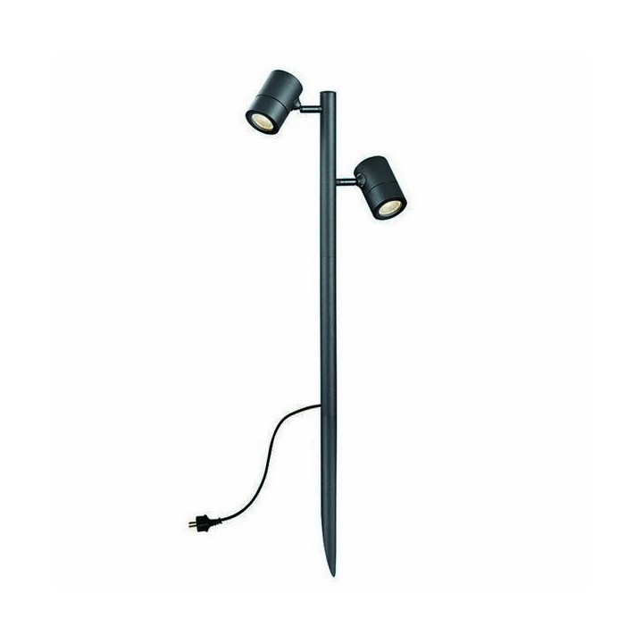 Piqueta MANLY IP44 LED 2x5W 2x300lm 4K Antracita