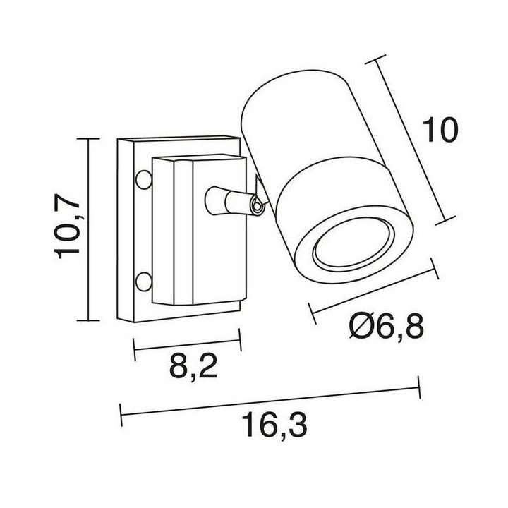 Proyector de Exterior MANLY IP55 LED 5W 300lm 4K Antracita