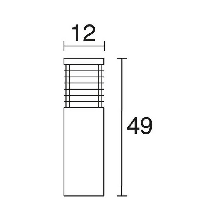 Baliza para Exterior MATERA IP65 E27 60W 49cm Acero Galvanizado