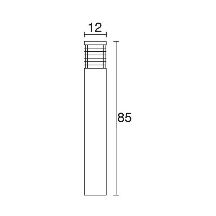 Baliza para Exterior MATERA IP65 E27 60W 85cm Negro