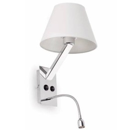 Aplique de metal MOMA-2 Interior Blanco para pared E27 y 1 led 1W