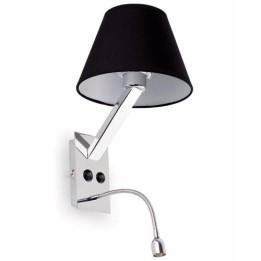 Aplique de metal MOMA-2 Interior Negro para pared E27 y 1 led 1W