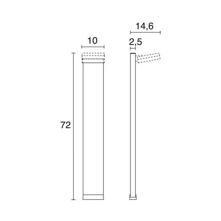Baliza para Exterior VIENA SQ IP65 LED 4,3W 400lm 3K Marrón Oxido