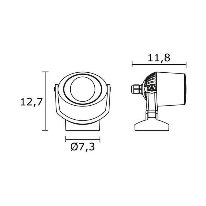 Proyector de Exterior LULU IP66 4,5W GU10 Negro