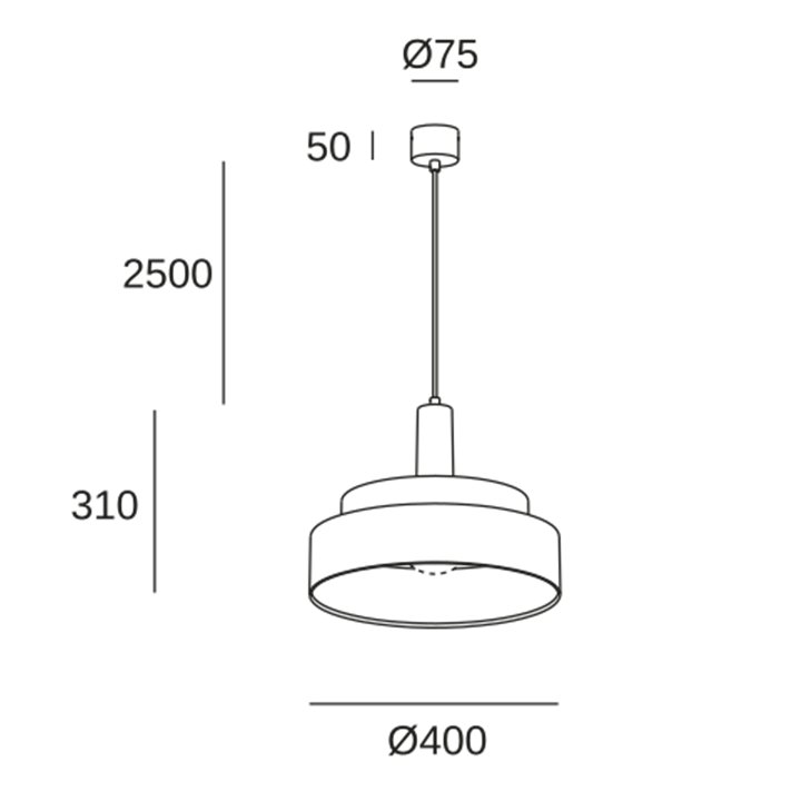 Lámpara Colgante Keops 2 Bodies Small E27 15 Multicolor 576lm Leds C4 00-9034-CV-A1 - 00-9034-CV-A1