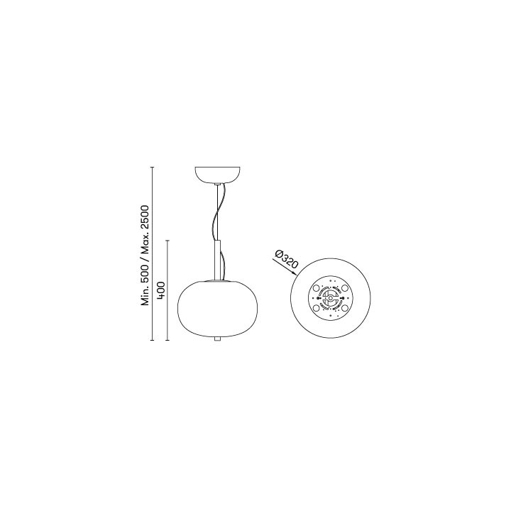 Lámpara Colgante Ilargi Ø320 LED 14.8W 1177lm 2700K Madera Oscura Leds C4 00-6455-92-F9