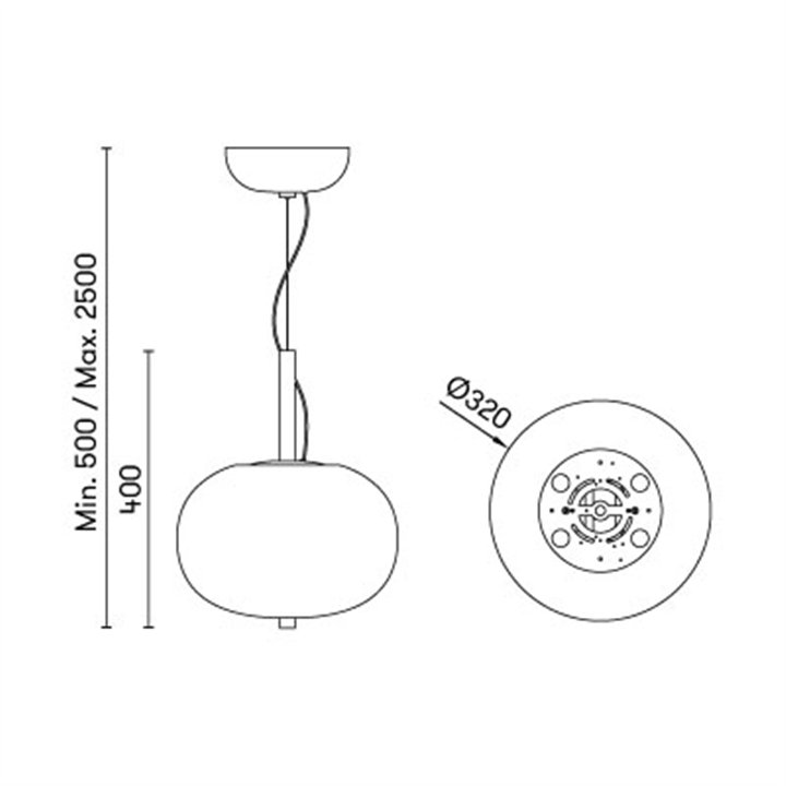 Lámpara Colgante Ilargi Ø320 LED 14.8W 1177lm 2700K Madera clara Leds C4 00-6455-93-F9