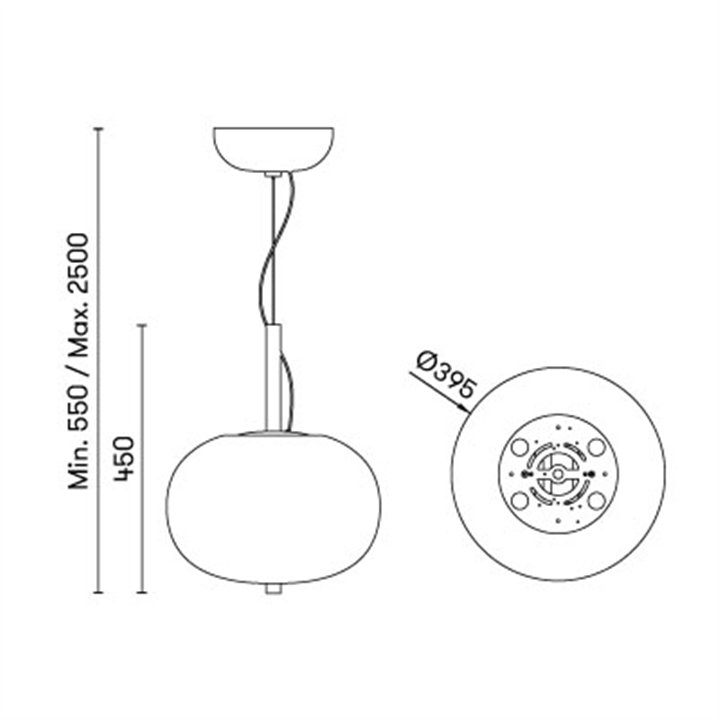 Lámpara Colgante Ilargi Ø395 LED 21.4W 1684lm 2700K Madera clara Leds C4 00-6460-93-F9