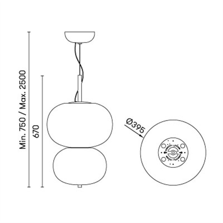 Lámpara Colgante Ilargi Doble Lamp LED 36.1W 2048lm 2700K Madera clara Leds C4 00-6463-93-F9