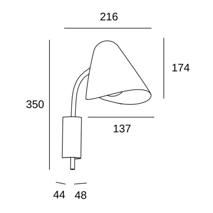 Aplique Organic E14 23W Negro Leds C4 05-7582-05-05