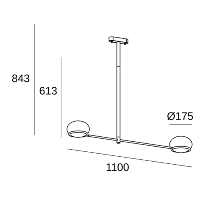 Lámpara Colgante Coco Double E14 18 Negro 1183lm Leds C4 00-9003-05-M1 - 00-9003-05-M1