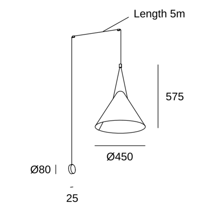 Aplique Super Attic E27 23W Negro Leds C4 05-8348-05-05