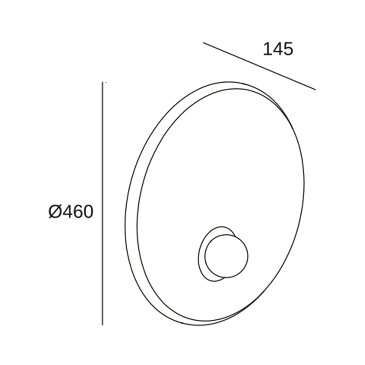 Aplique Trip ø460mm E14 7W Negro Leds C4 05-8357-05-05