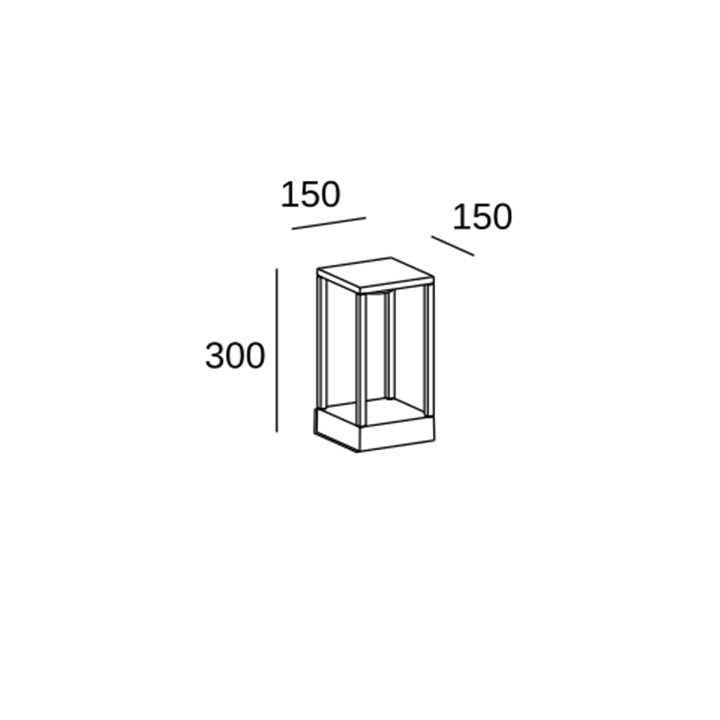 Lámpara Chillout IP66 RACK LED 13.5W 2700K Negro 760lm Leds C4 05-E082-60-DU