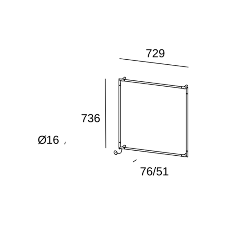 Aplique Tubs Modular WF Square LED 66.5 Blanco cálido - 3000K DALI Negro 2248lm LedsC4 05-A020-05-M1