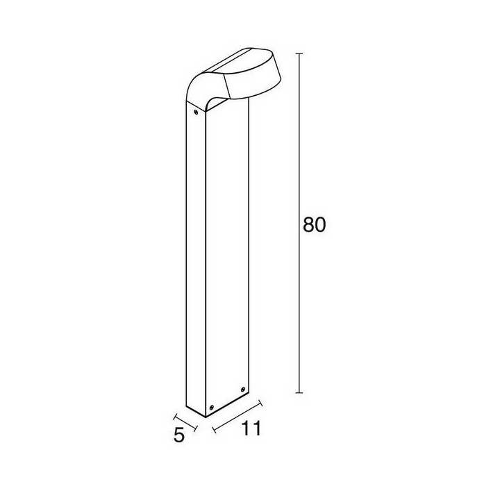 Baliza para Exterior STICK IP54 LED 13W 800lm 3K Gr