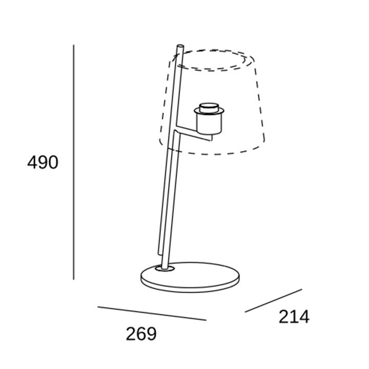 Lámpara de Sobremesa CLIP E27 15W Negro Leds C4 10-8540-05-82