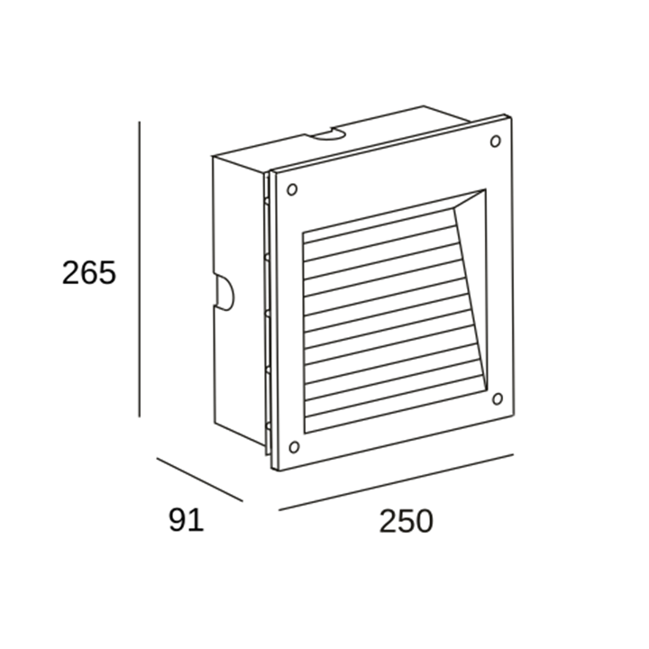 Lámpara Empotrable de pared IP66 MICENAS LED 27.5 SW 2700-3200-4000K ON-OFF Gris 1923lm LedsC4 05-E128-34-EH