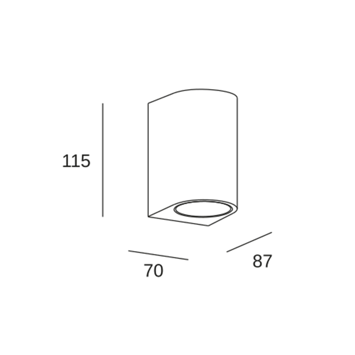 Aplique IP66 Eko Single Emission GU10 8 Negro Leds C4 05-E157-60-37 - 05-E157-60-37