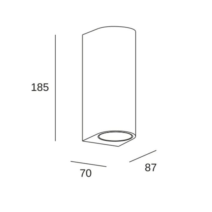 Aplique IP66 Eko Double Emission GU10 8 Negro Leds C4 05-E159-60-37 - 05-E159-60-37