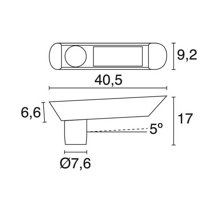Cabezal para Farolas ARYA IP66 LED 24W 2950lm 3.5K Anodizado