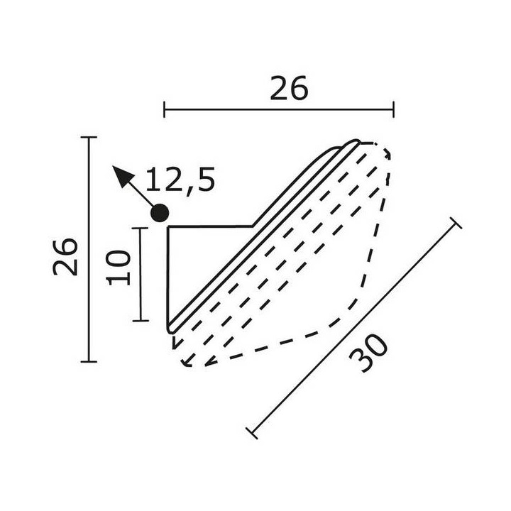Adaptador inclinado PLAFF /-2 Blanco