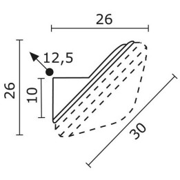 Adaptador inclinado PLAFF /-2 Negro