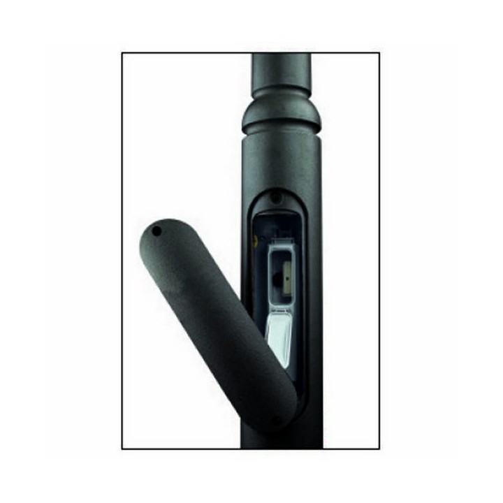 Columna para Farolas lisa Resina 300 cms. C/Reg. Negro