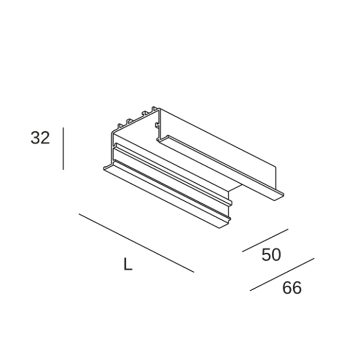 Sistema Lineal Taglio di Luce Direct 50mm Trim Blanco Leds C4 71-8082-14-00