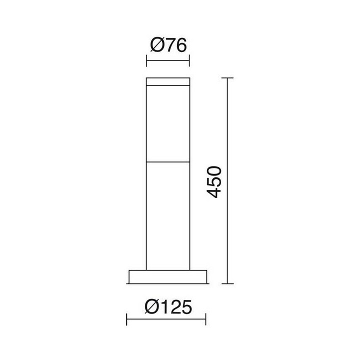Balizas de Exterior ABREGO IP44 E27 40W Inox