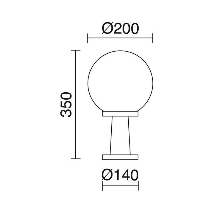 Balizas de Exterior ALIA IP43 40W E27 Negro