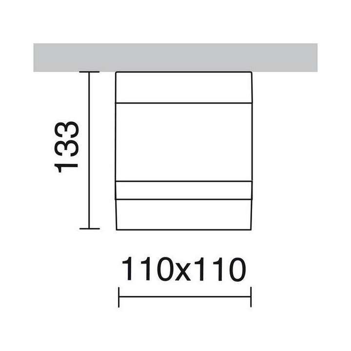 Apliques de Exterior techo ANIBAL IP44 GU10 35W Gris