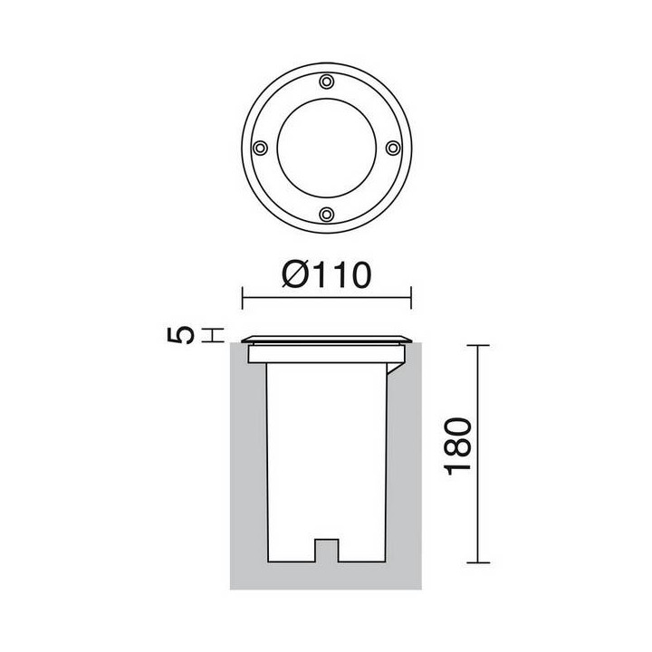 Lámparas Empotrables de Exterior BORA IP67 GU10 35W Inox