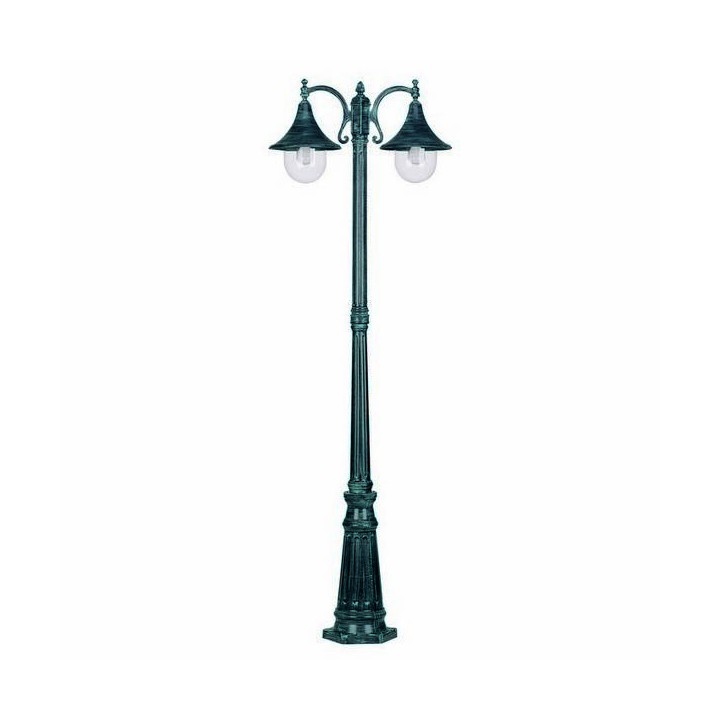 Cabezal Farolas CAM IP44 2x60W E27 Negro
