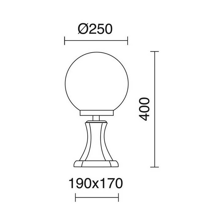 Balizas de Exterior CAST IP43 75W E27 Negro