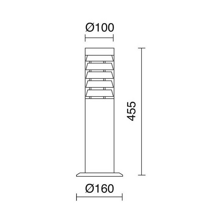 Balizas de Exterior GALERNA IP44 E27 Inox AISI 304