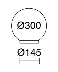Lámpara de Exterior GLOU IP44 Ø30 60W E27 Negro